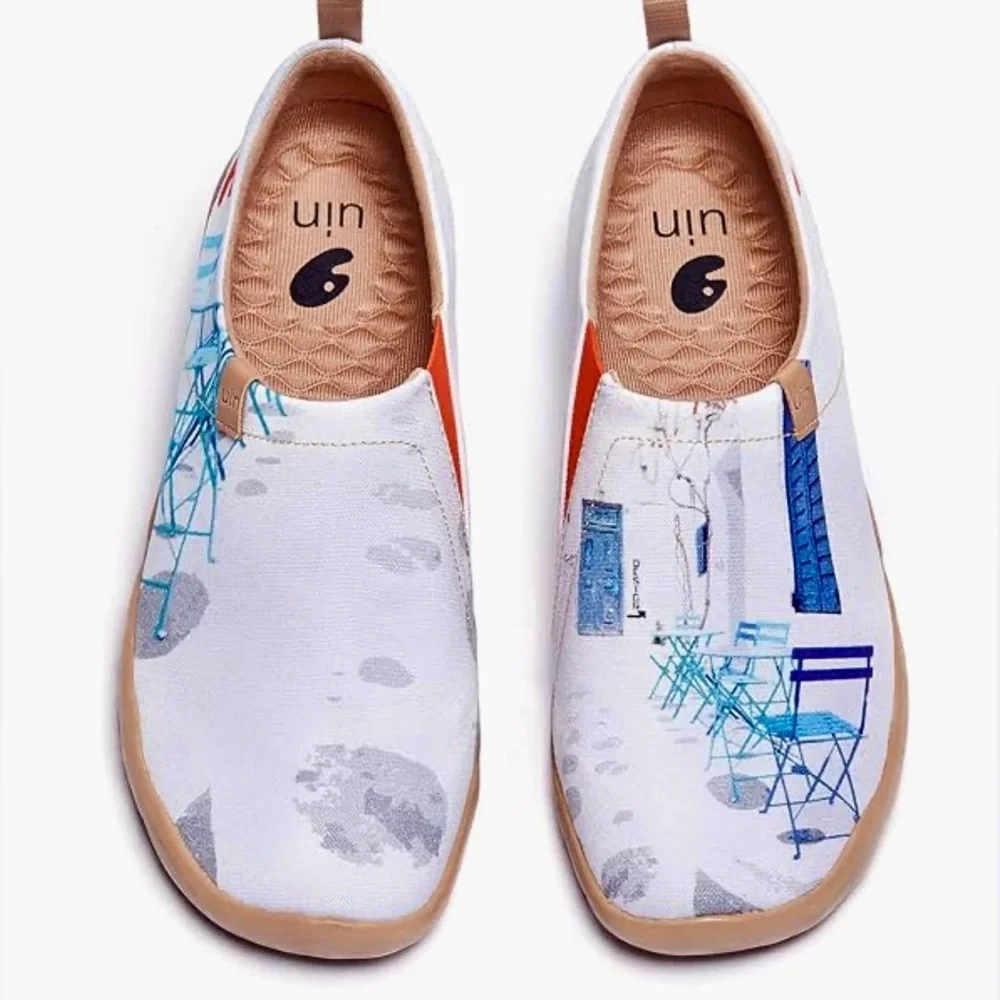 UIN Toledo Blue Silence Women’s 10 Travel Shoes Slip On Loafers Comfort Sneaker - Picture 3 of 16